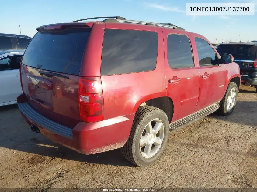 1GNFC13007J137700 2007 Chevrolet Tahoe Lt