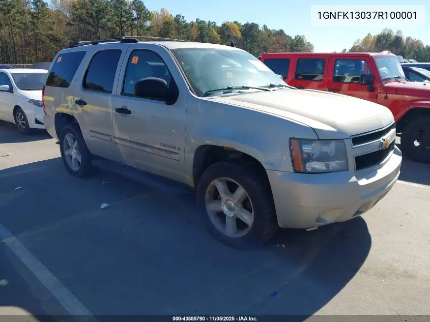 1GNFK13037R100001 2007 Chevrolet Tahoe Ltz