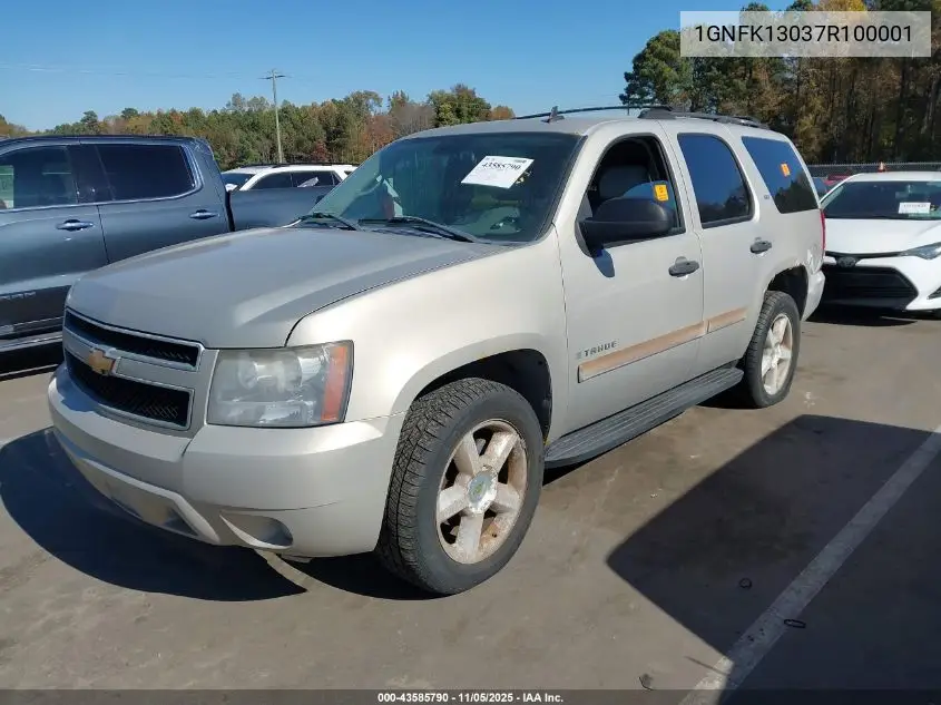 1GNFK13037R100001 2007 Chevrolet Tahoe Ltz