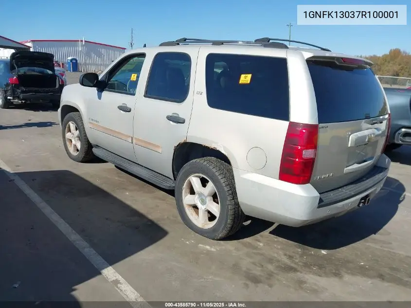 1GNFK13037R100001 2007 Chevrolet Tahoe Ltz