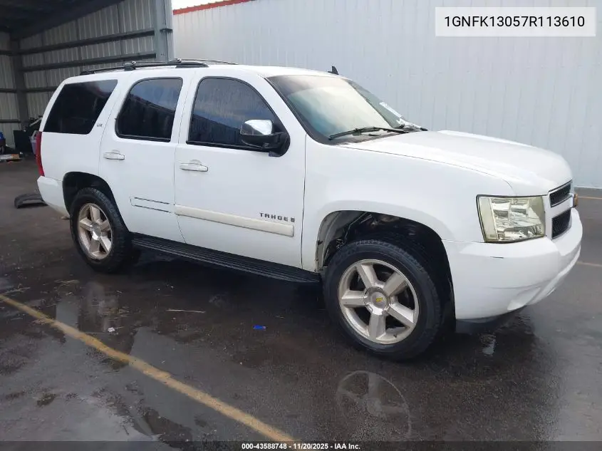 1GNFK13057R113610 2007 Chevrolet Tahoe Ltz