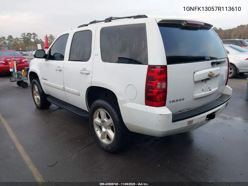 1GNFK13057R113610 2007 Chevrolet Tahoe Ltz
