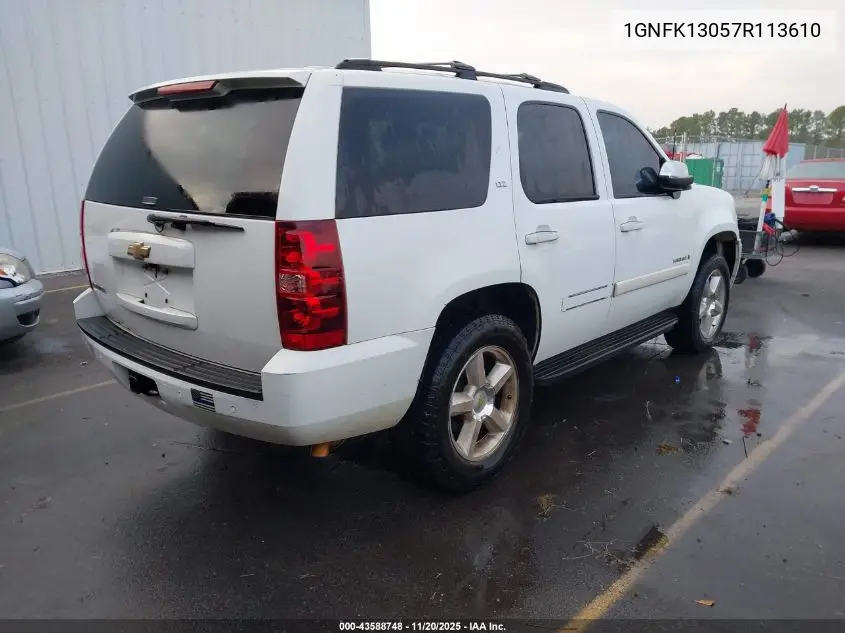 1GNFK13057R113610 2007 Chevrolet Tahoe Ltz