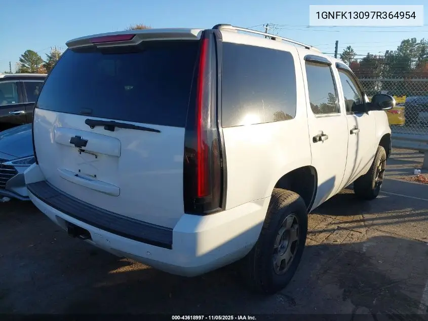 1GNFK13097R364954 2007 Chevrolet Tahoe Ltz