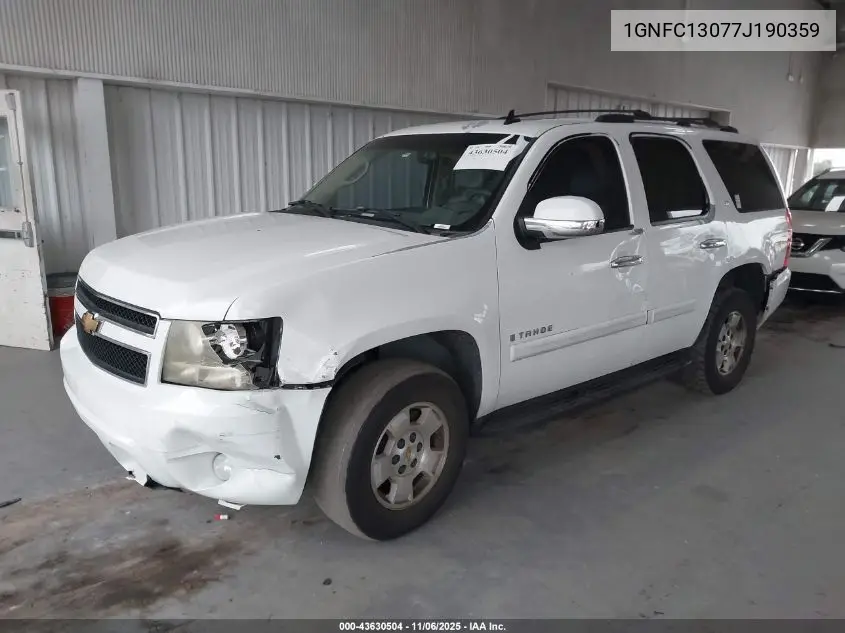 1GNFC13077J190359 2007 Chevrolet Tahoe Lt