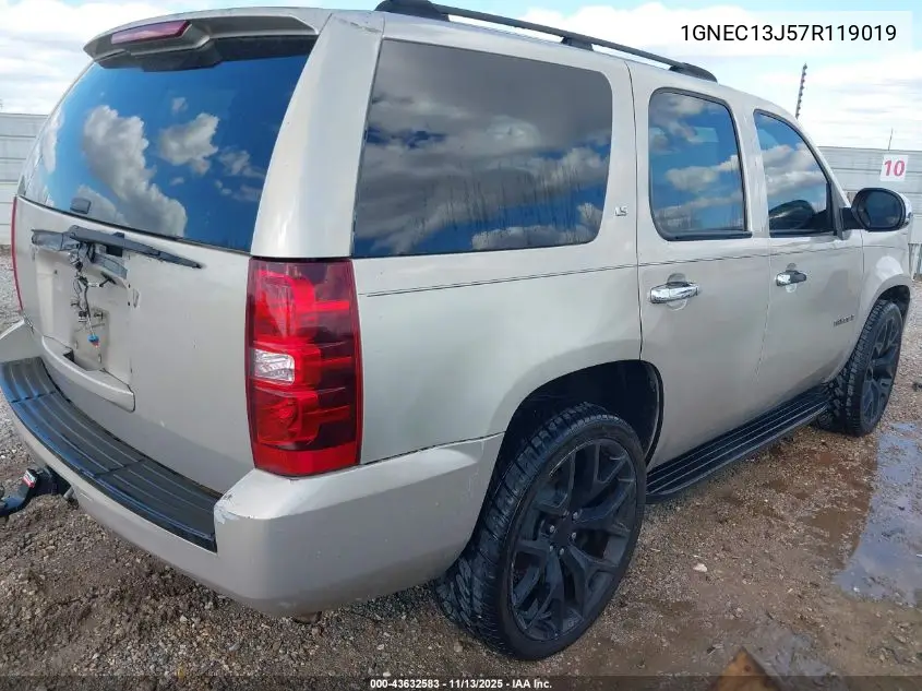 1GNEC13J57R119019 2007 Chevrolet Tahoe Ls