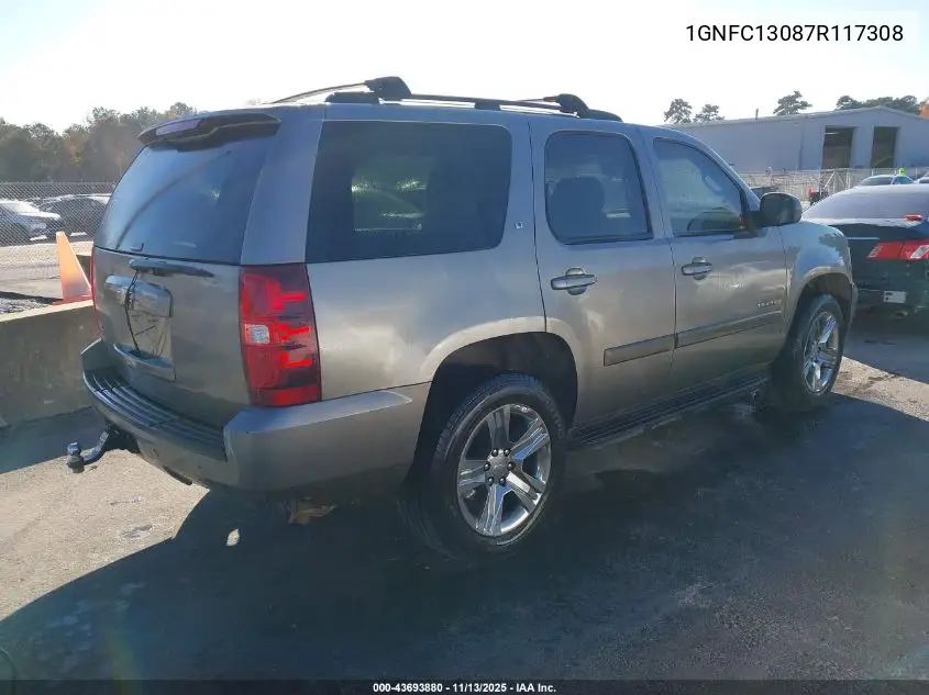 1GNFC13087R117308 2007 Chevrolet Tahoe Lt