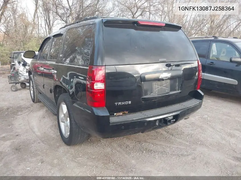 1GNFK13087J258364 2007 Chevrolet Tahoe Ltz