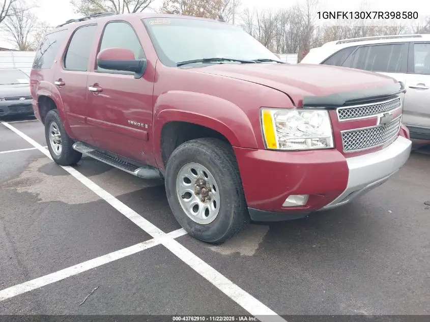 1GNFK130X7R398580 2007 Chevrolet Tahoe Lt