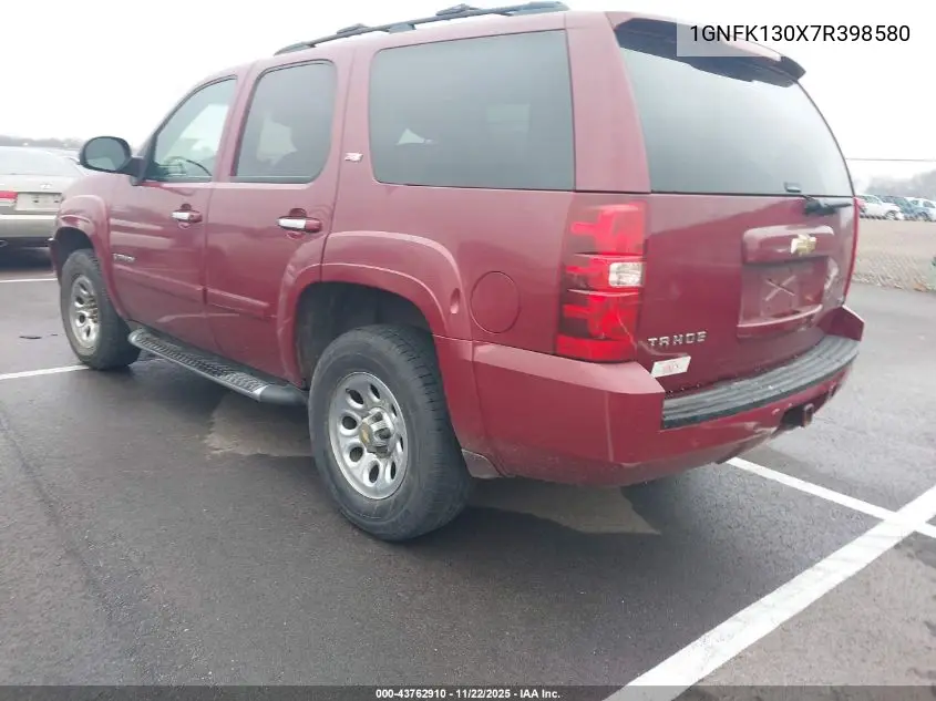 1GNFK130X7R398580 2007 Chevrolet Tahoe Lt