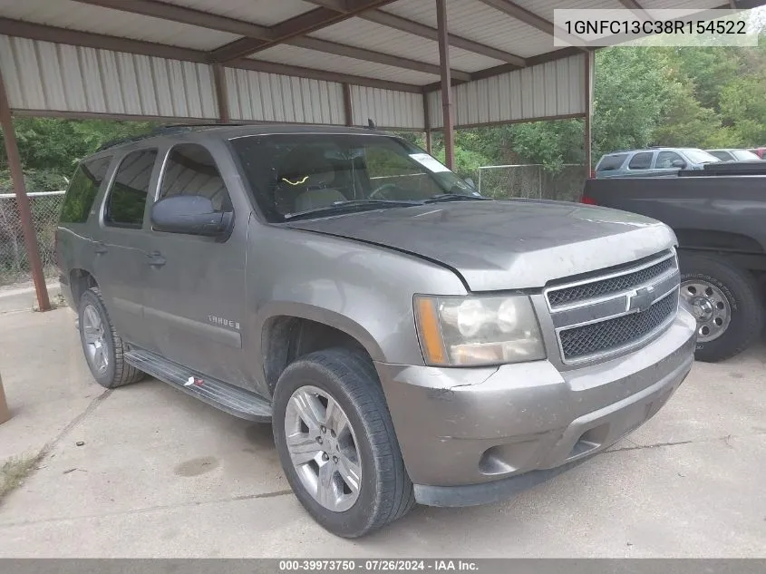 2008 Chevrolet Tahoe Ls VIN: 1GNFC13C38R154522 Lot: 39973750