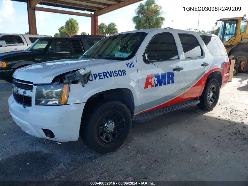 2008 Chevrolet Tahoe C1500 Police/Spcl Svc VIN: 1GNEC03098R249209 Lot: 40032016