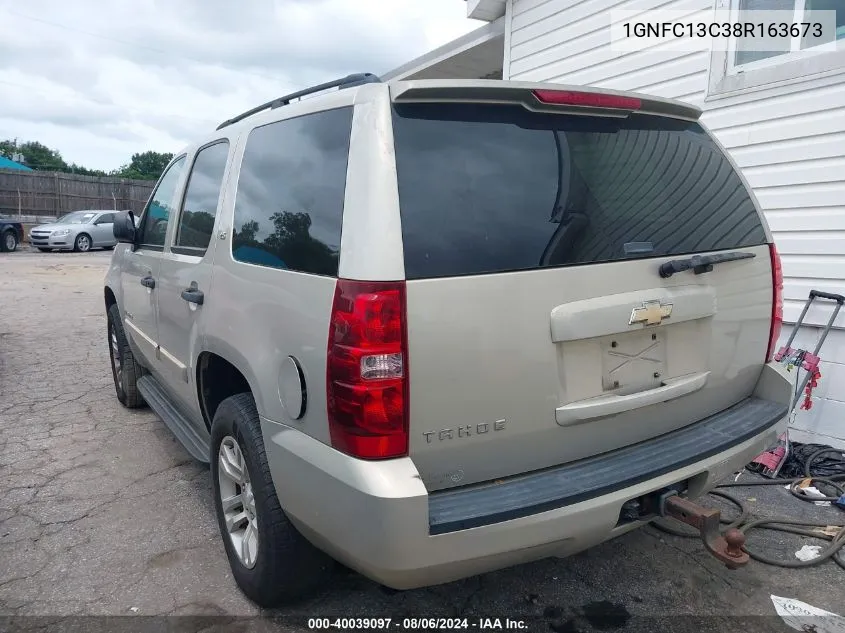 2008 Chevrolet Tahoe Ls VIN: 1GNFC13C38R163673 Lot: 40039097