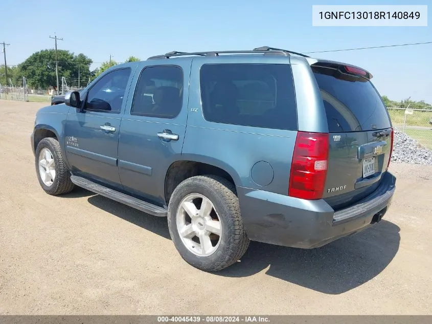 2008 Chevrolet Tahoe Ltz VIN: 1GNFC13018R140849 Lot: 40045439