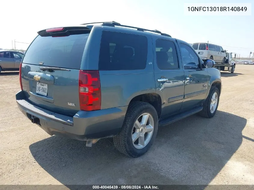 2008 Chevrolet Tahoe Ltz VIN: 1GNFC13018R140849 Lot: 40045439