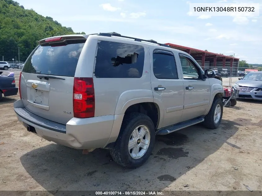 2008 Chevrolet Tahoe Lt VIN: 1GNFK13048R150732 Lot: 40100714