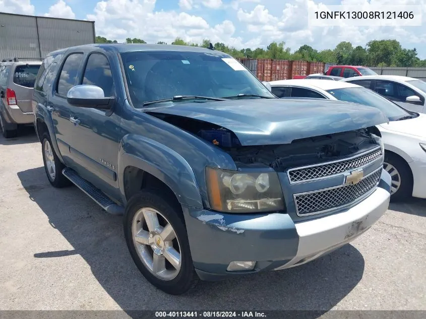 2008 Chevrolet Tahoe Lt VIN: 1GNFK13008R121406 Lot: 40113441