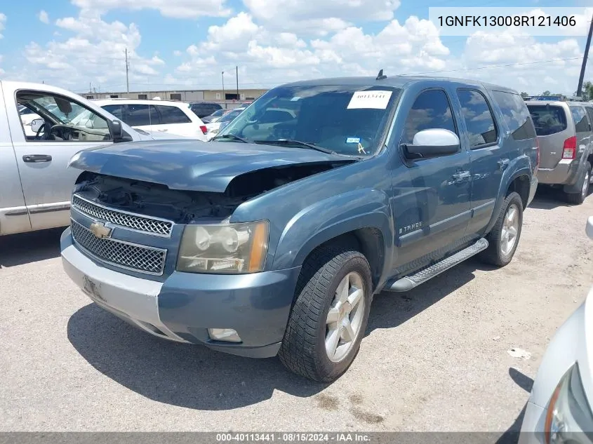 2008 Chevrolet Tahoe Lt VIN: 1GNFK13008R121406 Lot: 40113441