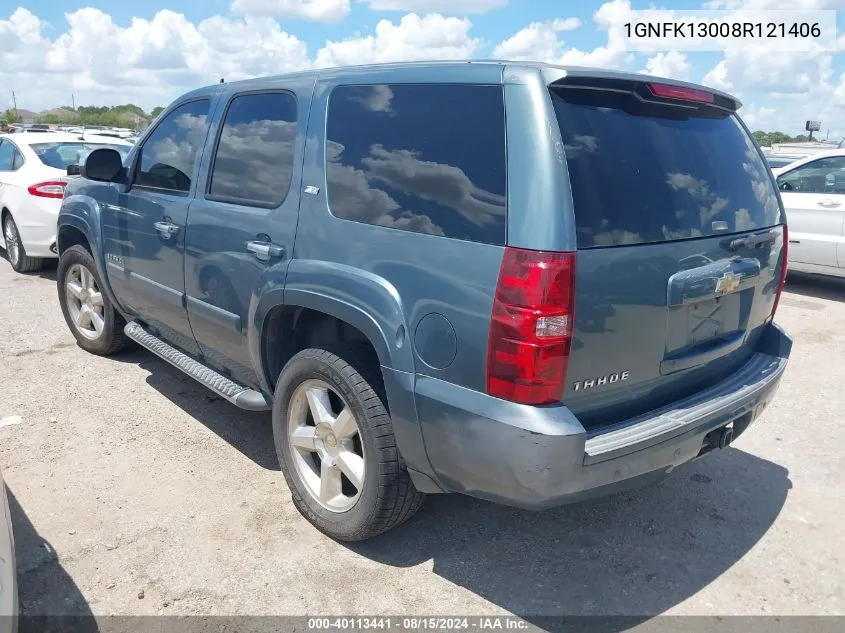 2008 Chevrolet Tahoe Lt VIN: 1GNFK13008R121406 Lot: 40113441