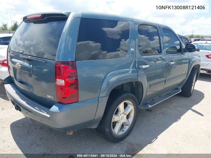 2008 Chevrolet Tahoe Lt VIN: 1GNFK13008R121406 Lot: 40113441