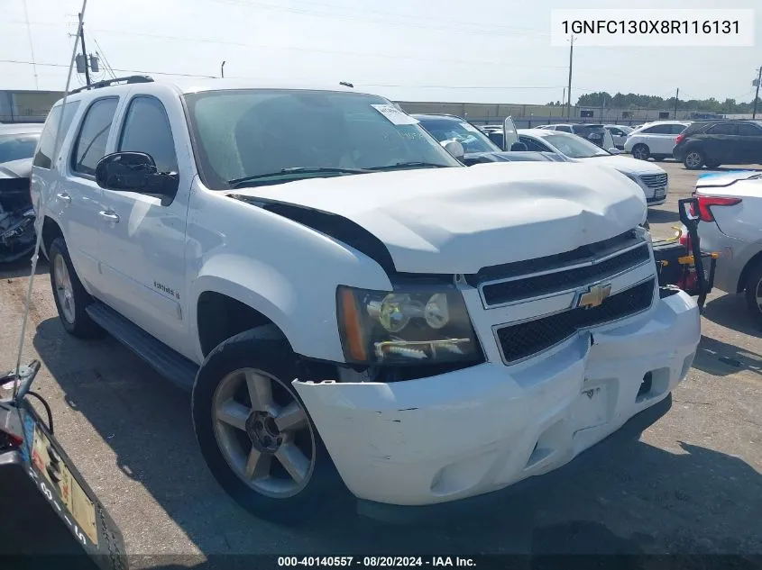 2008 Chevrolet Tahoe Lt VIN: 1GNFC130X8R116131 Lot: 40140557