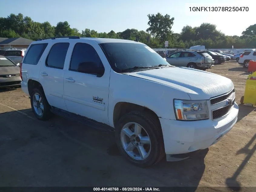 1GNFK13078R250470 2008 Chevrolet Tahoe Lt