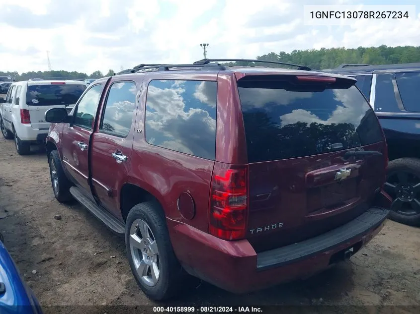 2008 Chevrolet Tahoe Ltz VIN: 1GNFC13078R267234 Lot: 40158999