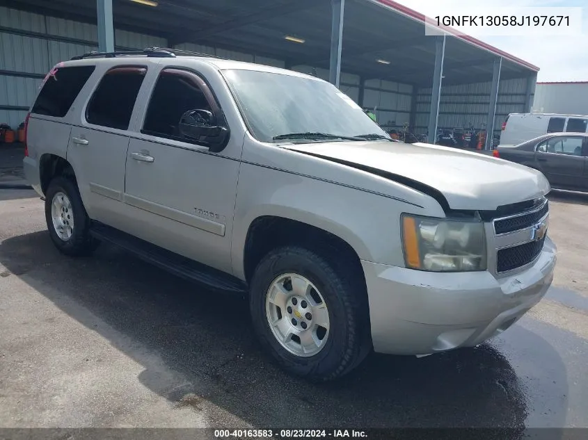 2008 Chevrolet Tahoe Lt VIN: 1GNFK13058J197671 Lot: 40163583