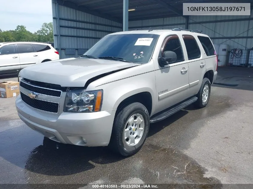 2008 Chevrolet Tahoe Lt VIN: 1GNFK13058J197671 Lot: 40163583