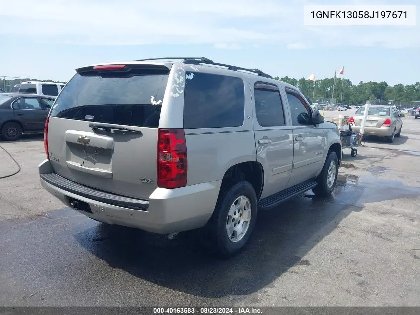 1GNFK13058J197671 2008 Chevrolet Tahoe Lt