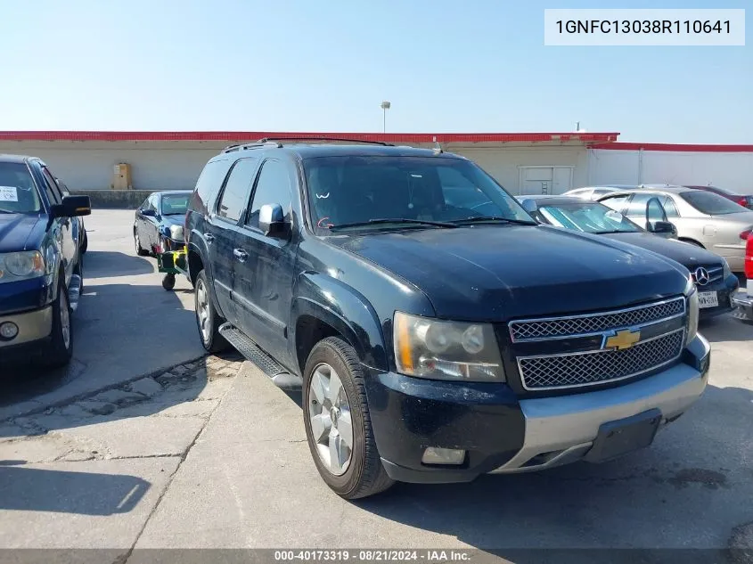 2008 Chevrolet Tahoe Lt VIN: 1GNFC13038R110641 Lot: 40173319