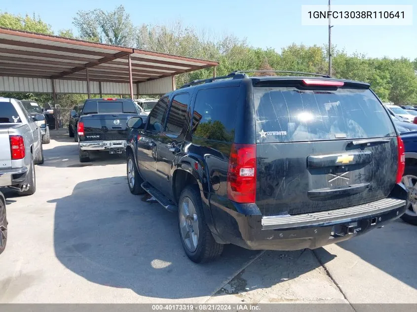 2008 Chevrolet Tahoe Lt VIN: 1GNFC13038R110641 Lot: 40173319