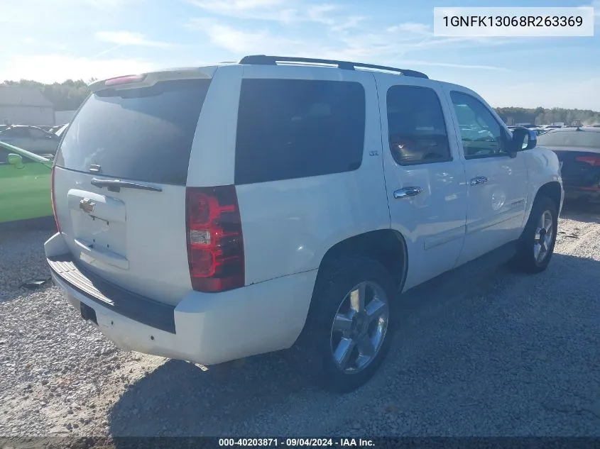 2008 Chevrolet Tahoe Ltz VIN: 1GNFK13068R263369 Lot: 40203871