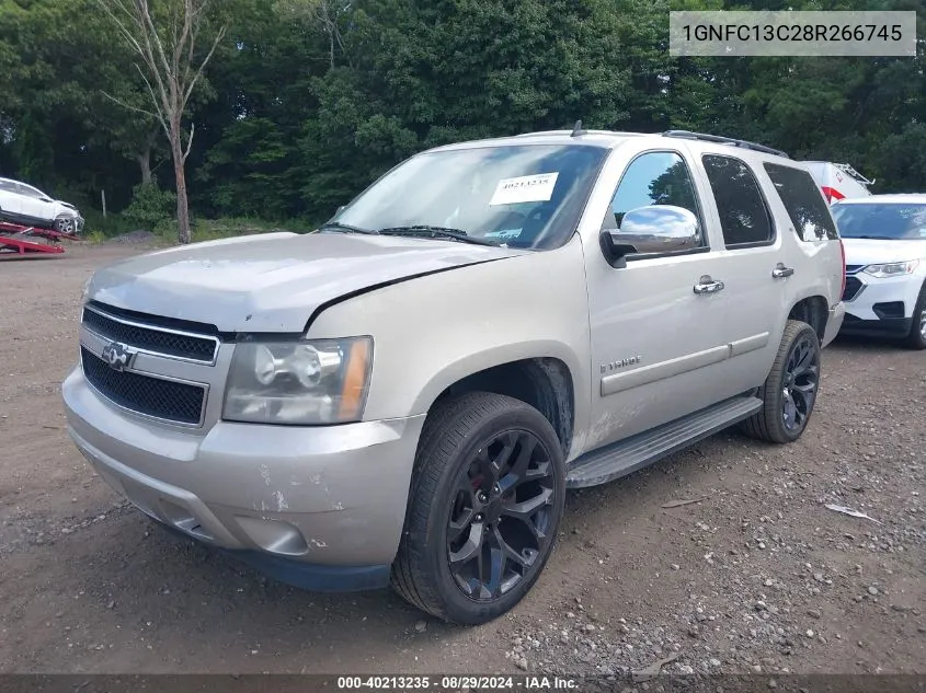 2008 Chevrolet Tahoe Ls VIN: 1GNFC13C28R266745 Lot: 40213235