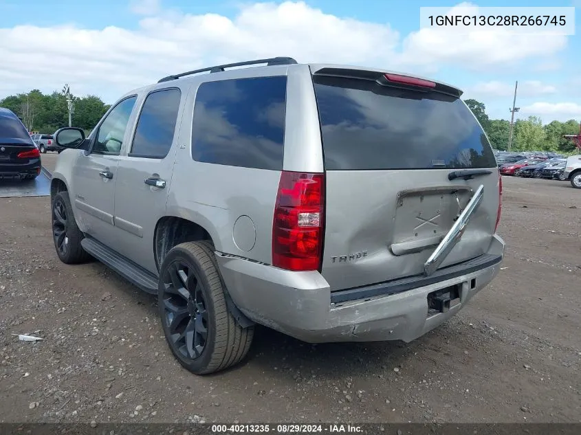 2008 Chevrolet Tahoe Ls VIN: 1GNFC13C28R266745 Lot: 40213235