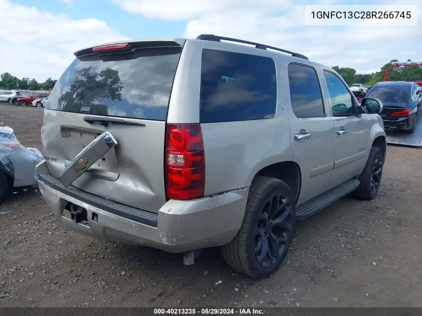 2008 Chevrolet Tahoe Ls VIN: 1GNFC13C28R266745 Lot: 40213235