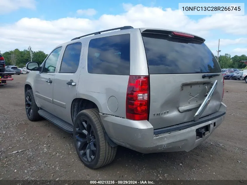 2008 Chevrolet Tahoe Ls VIN: 1GNFC13C28R266745 Lot: 40213235