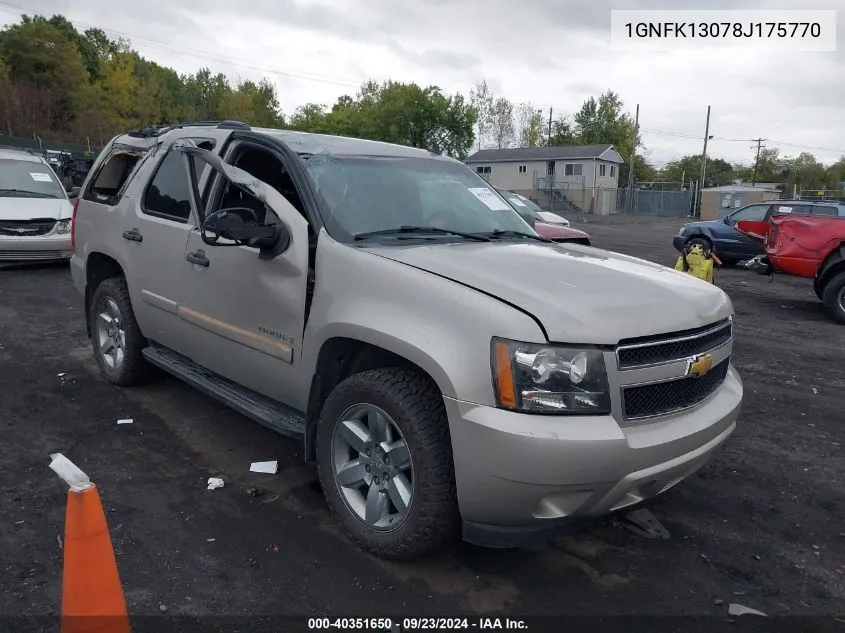 2008 Chevrolet Tahoe Ls VIN: 1GNFK13078J175770 Lot: 40351650