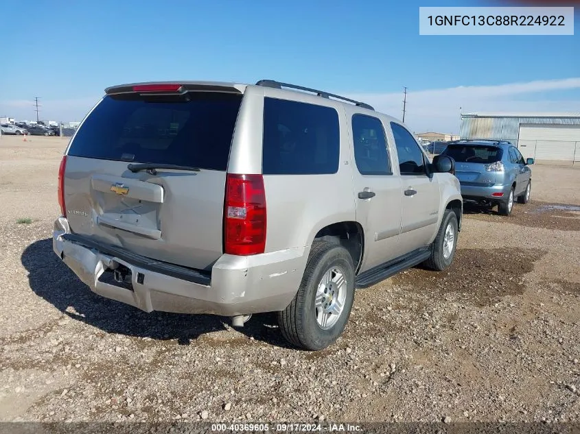 1GNFC13C88R224922 2008 Chevrolet Tahoe Ls