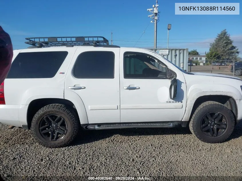 1GNFK13088R114560 2008 Chevrolet Tahoe Lt