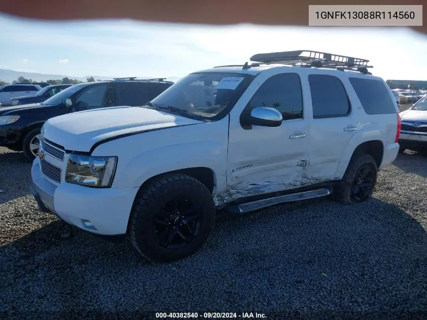 1GNFK13088R114560 2008 Chevrolet Tahoe Lt