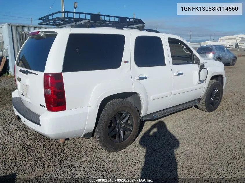 1GNFK13088R114560 2008 Chevrolet Tahoe Lt