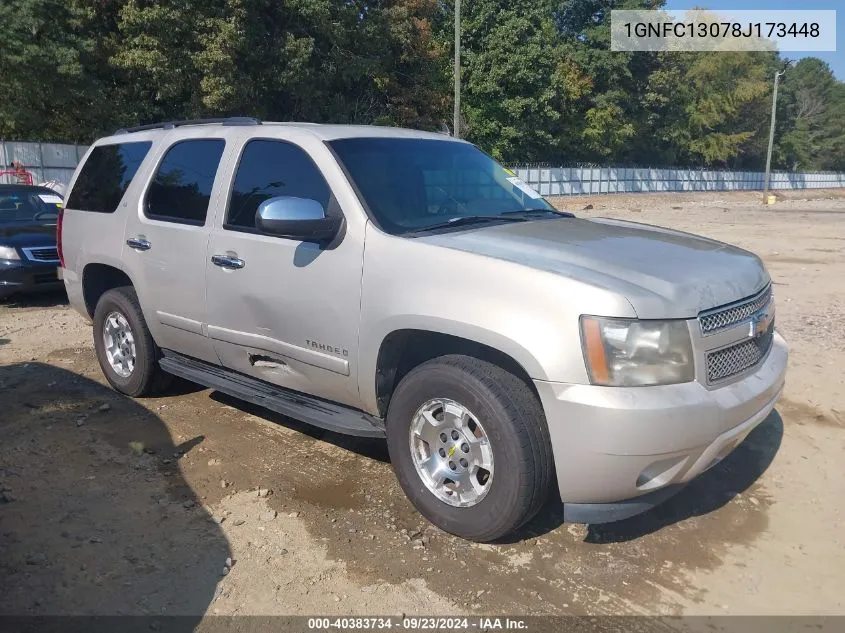 2008 Chevrolet Tahoe Lt VIN: 1GNFC13078J173448 Lot: 40383734