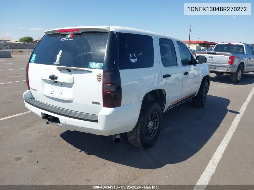 2008 Chevrolet Tahoe Commercial Fleet VIN: 1GNFK13048R270272 Lot: 40434918