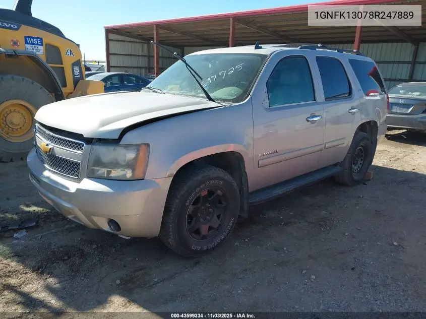 1GNFK13078R247889 2008 Chevrolet Tahoe Ltz