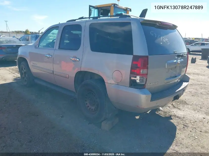 1GNFK13078R247889 2008 Chevrolet Tahoe Ltz