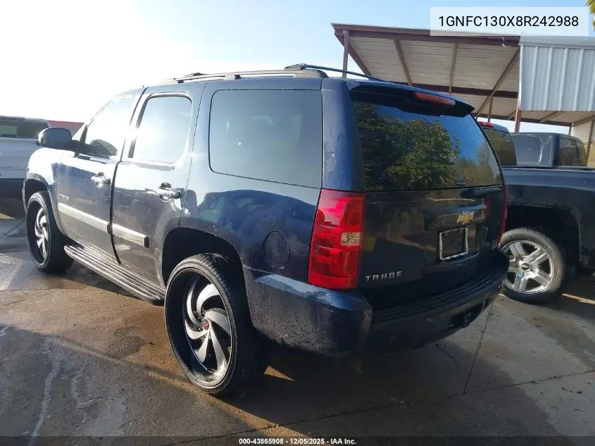 1GNFC130X8R242988 2008 Chevrolet Tahoe Lt