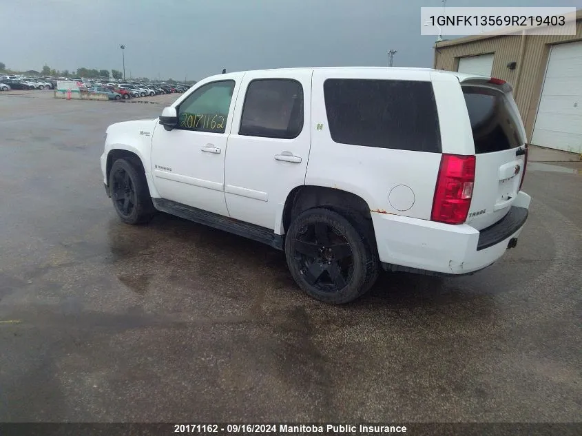 1GNFK13569R219403 2009 Chevrolet Tahoe Hybrid