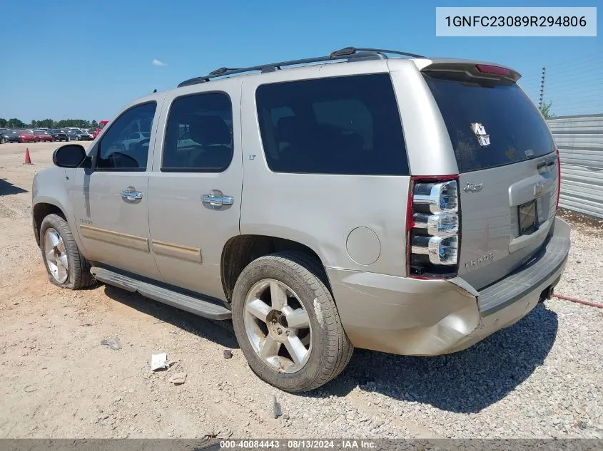 2009 Chevrolet Tahoe Lt1 VIN: 1GNFC23089R294806 Lot: 40084443