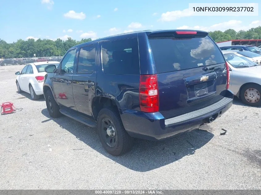 2009 Chevrolet Tahoe Special Services VIN: 1GNFK03099R237702 Lot: 40097228